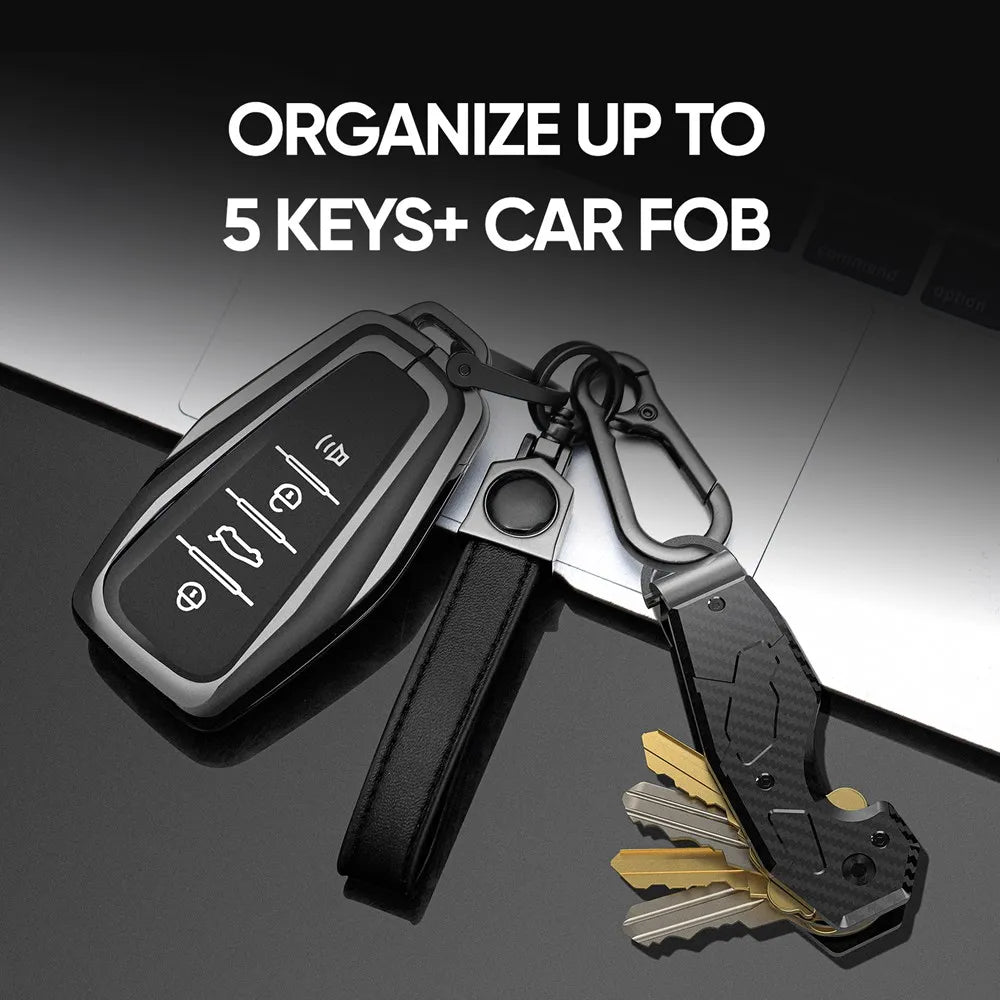 Compact Key Organizer Keychain – Holds 1-6 Keys, Minimalist Key Holder for Men and Women