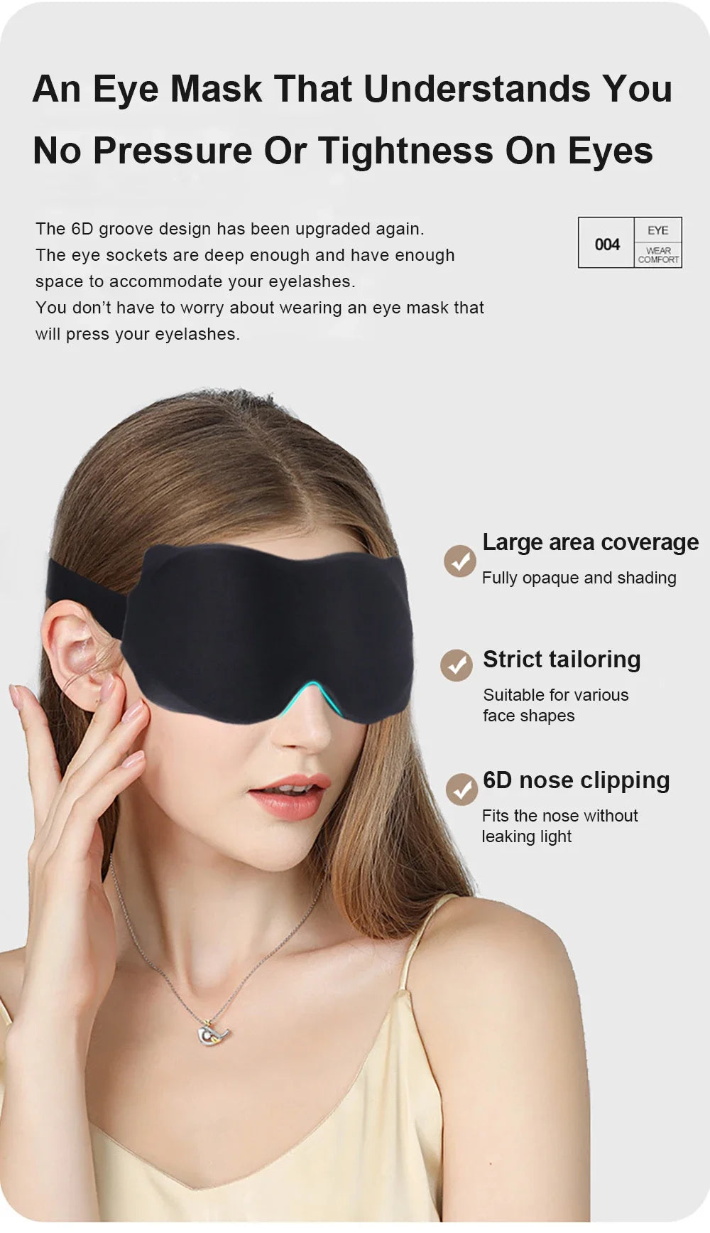 3D Sleeping Mask Block Out Light Soft Padded Sleep Mask