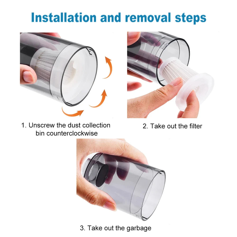 2/3/5/10/20 pcs Reusable Car Vacuum Cleaner Replace Accessories Washable Filters Handheld Vacuum Cleaner Accessories Reusable