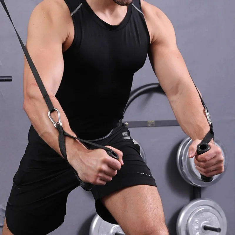 Straight Rod with Bearing Ring High Lower Rod Fitness Equipment Accessories Weight Training Rod Handle Grip Puller Elastic Band
