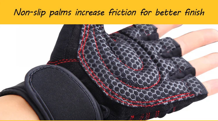 Gym Gloves for Men Women Fitness Weight Lifting Wristband Gloves Body Building Training Sports Exercise Cycling Glove Shockproof