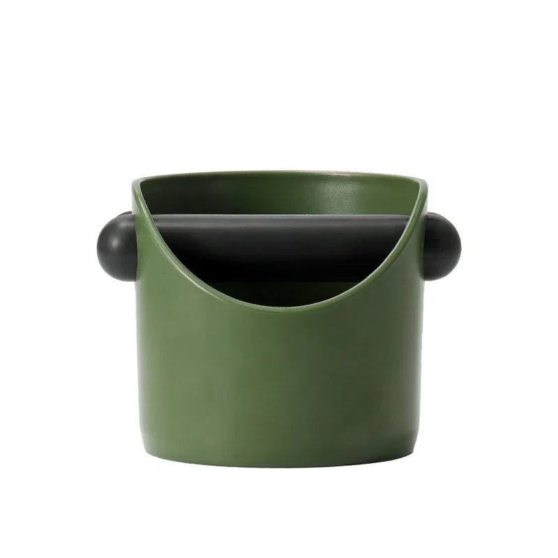 Compact Espresso Knock Box Mini ABS Coffee Grounds Container with Knock Bar for Portafilter Home Coffee Station Countertop Bin