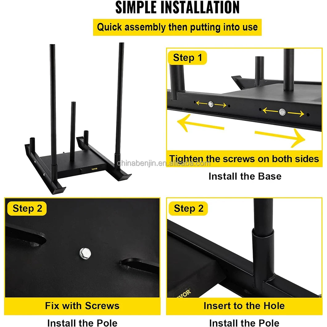 Gym Pull Sled For Weight Training Fitness Strength Sled To Improve Athletic Speed Sports & Entertainment Product