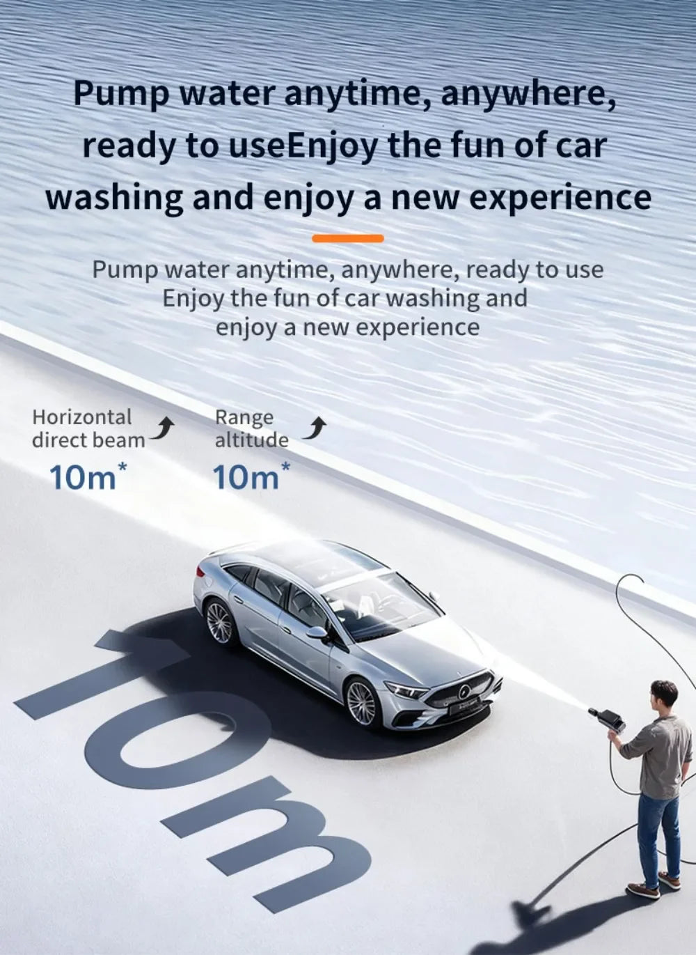 Car Washing Machine Water Gun High Pressure Household Folding Mini Wireless Electric New Supercharging Artifact Rechargeab