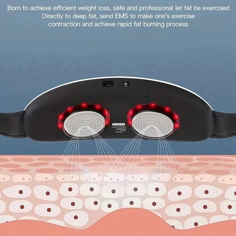 Rechargeable Waist Slimming Belt Fitness Massager Weight Loss Body Shaping Constipation Relief Instrument