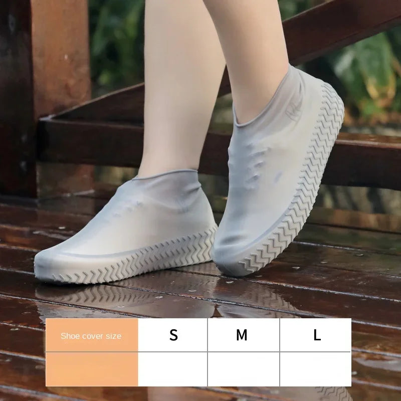 Reusable Waterproof Rain Shoes Covers Silicone Outdoor Rain Boot Overshoes Walking Shoes Accessories Reusable Shoe Cover