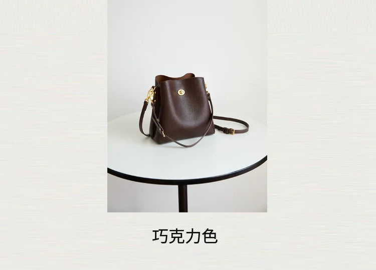 Fashion PU leather Women Handbags Large Capacity Fashion female Bucket Shoulder Bag Elegance ladies messenger bag burgundy totes