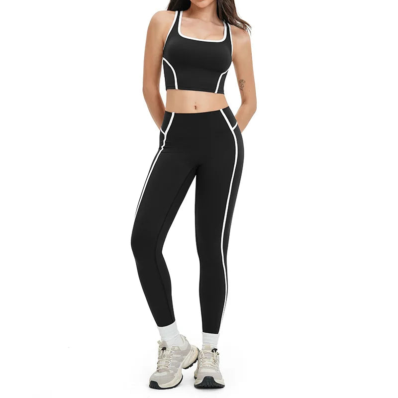 Yoga Set 2 PCS Sports Set Workout Outfits Women's Sportswear Fitness Gym Tracksuit