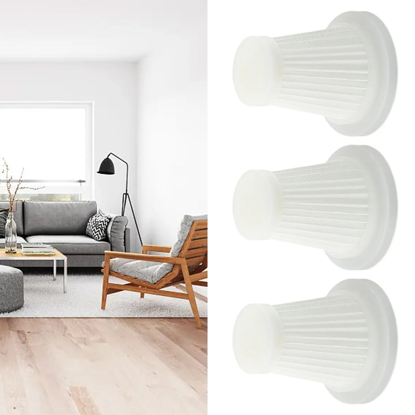 2/3/5/10/20 pcs Reusable Car Vacuum Cleaner Replace Accessories Washable Filters Handheld Vacuum Cleaner Accessories Reusable