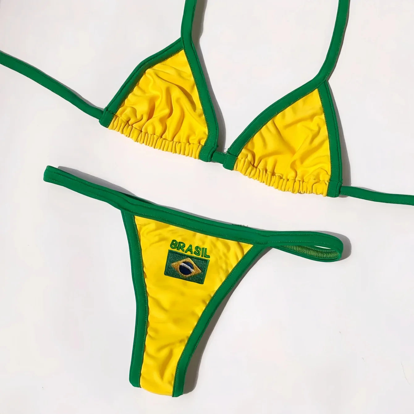 G-string Thong Brazilian Bikini 2026 Women Swimwear Female Swimsuit Two-piece Bikini set Bather Brazil Flag Bathing Suit