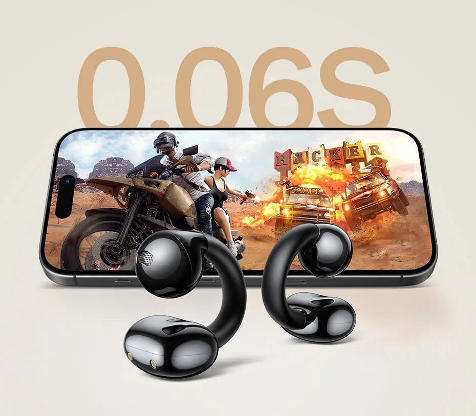 UGREEN Choice HiTune S3 Open Ear Clip Wireless Earbuds Bluetooth Sports Earphones Headphones in Mic with Earhooks & Ear Hook