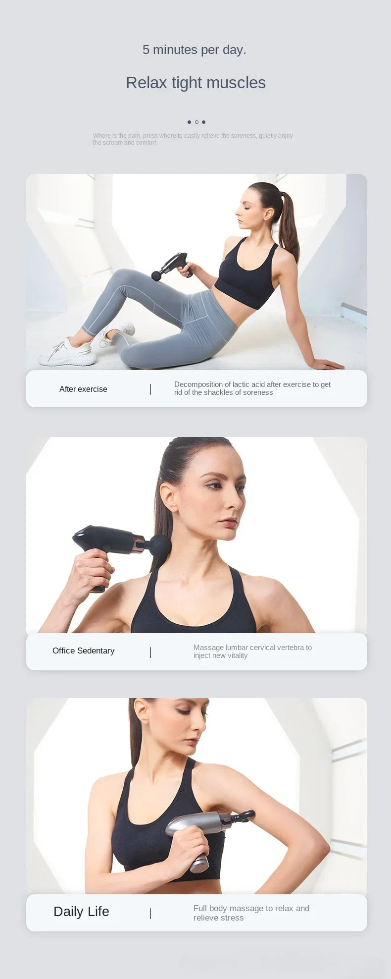 Fitness Relaxation Muscle Electric Intelligent Mini Massager Multi speed Variable speed Vibration Multi functional Fascia Gun