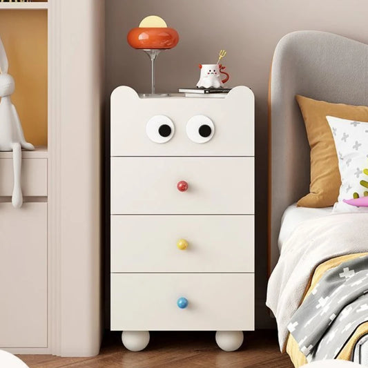 Solid Wood Storage Cabinet Drawer Type Storage Boxes Household Multifunctional Bedside Table Organizer Box Furniture Organizer