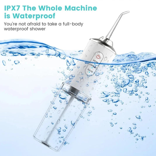 Cordless Water Flosser, Professional Portable Rechargeable Oral Irrigator IPX7 Waterproof with 3 Modes Teeth Cleaning Tool