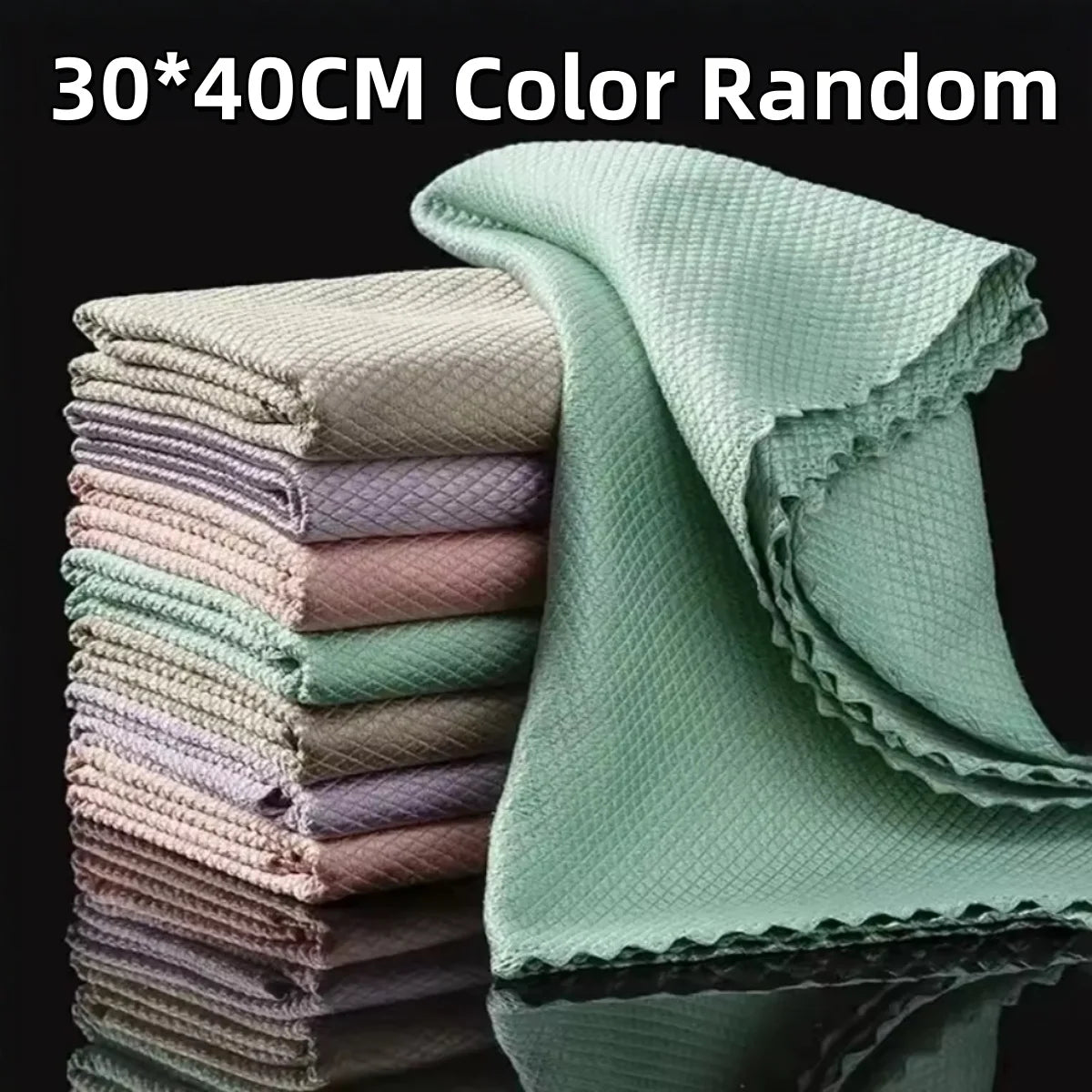 5/10PCS Microfiber Glass Cleaning Cloth Lint Free Quickly Clean Windows, Glasses, Windshields, Mirrors, Stainless Steel