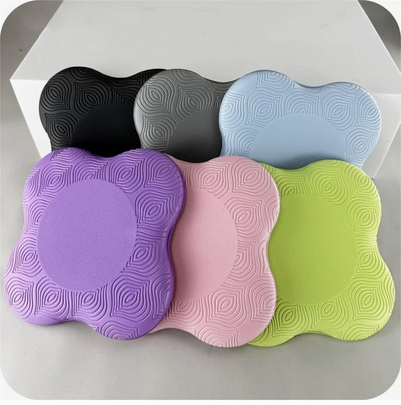 2pc Pilates Knee Pad Wrist Hand Protective Pad Non-slip Yoga Mat Solid Color Soft TPE Foam Flat Support Pad