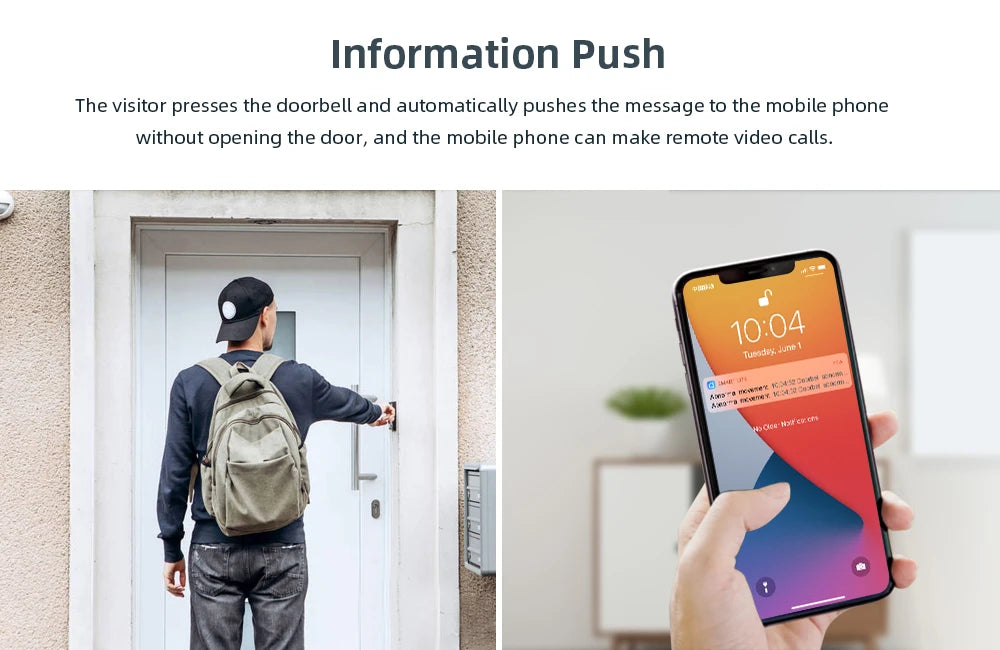 Tuya Video Doorbell WiFi Wireless Door Bell DC AC Battery Powered 1080P 2MP Waterproof