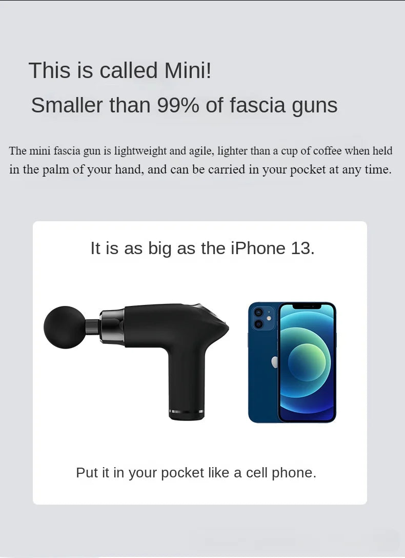 Fitness Relaxation Muscle Electric Intelligent Mini Massager Multi speed Variable speed Vibration Multi functional Fascia Gun