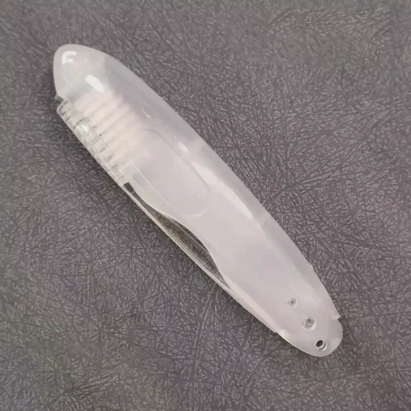 Compact Disposable Toothbrush – Foldable Design with Sanitary Cap for Outdoor Adventures & Business Trips