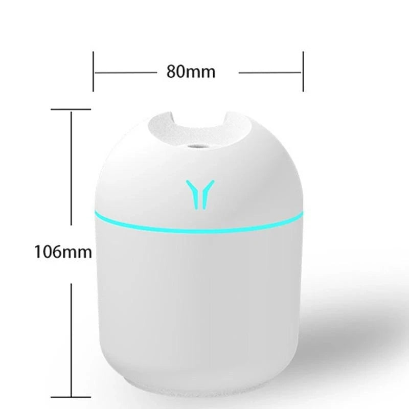 250ML USB Mini Air Humidifier Aroma Essential Oil Diffuser For Home Car Ultrasonic Mute Mist Maker
