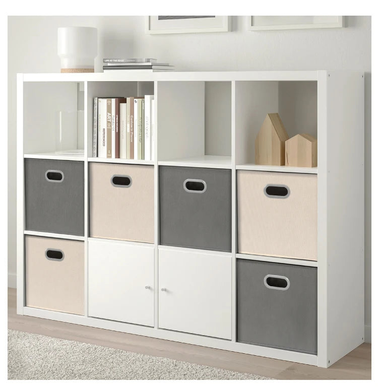 Square Grid Storage Box Home Dormitory Stackable Storage Bin Bookcase Storage Box Toy Miscellaneous Item Organizer Basket