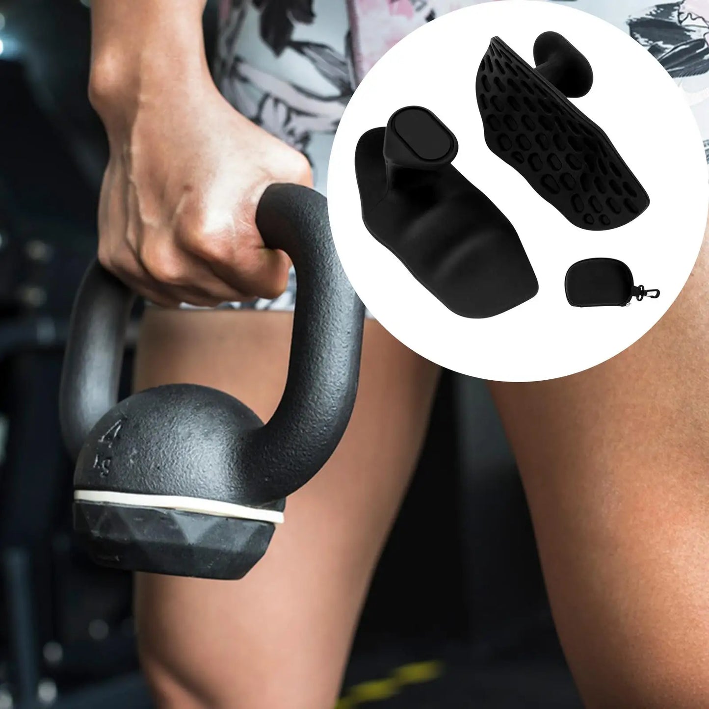 Gym Grips for Weight Lifting Pull up Grips for Bodybuilding Sports Equipment Crosstraining Palm Grip Hand Protection Nonslipping