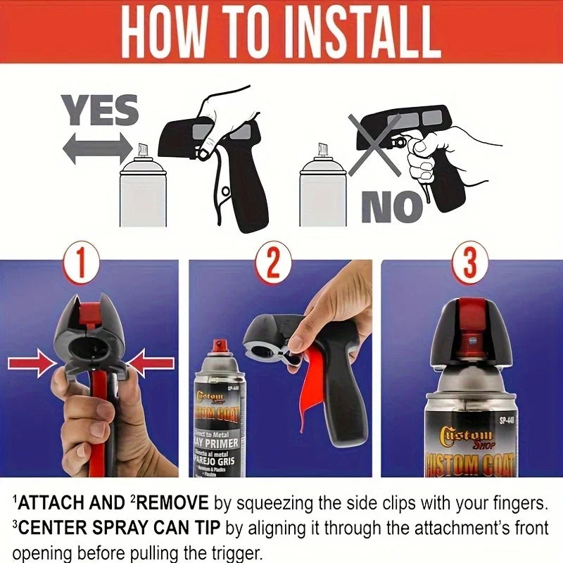 Compact PVC Paint Spray Gun - Durable, Ergonomic Handle, Unpowered for Automotive & All Vehicles