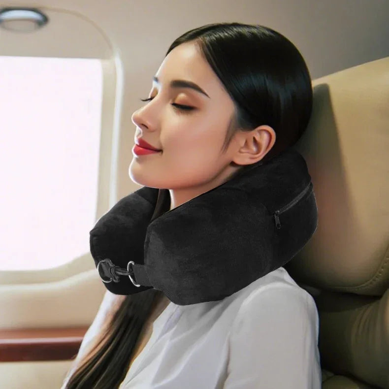 U-Shaped Travel Pillow, Refillable with Clothes And Daily Essentials, Essentials Car And Plane Trips,Travel Essentials