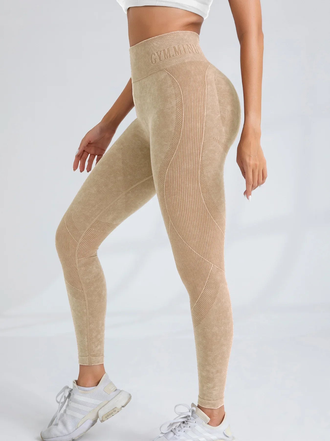 Women Seamless Gym High Waist Yoga Pants Hip Lifting Outdoor Sports Tight Waist