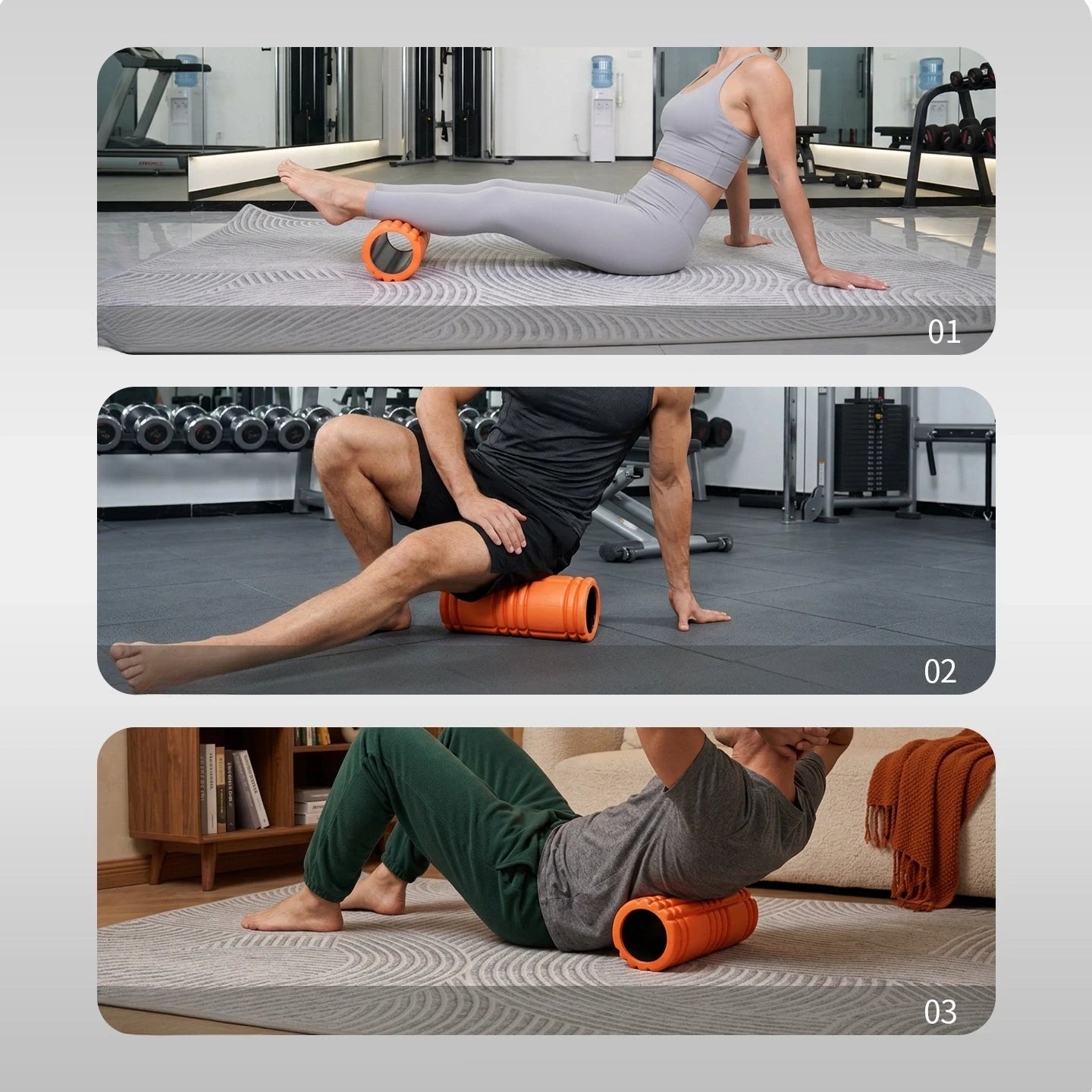 Yoga Column Foam Fitness Pilates Back Muscle Massage Roller Gym Home Myofascial Release The Grid Body Relaxation