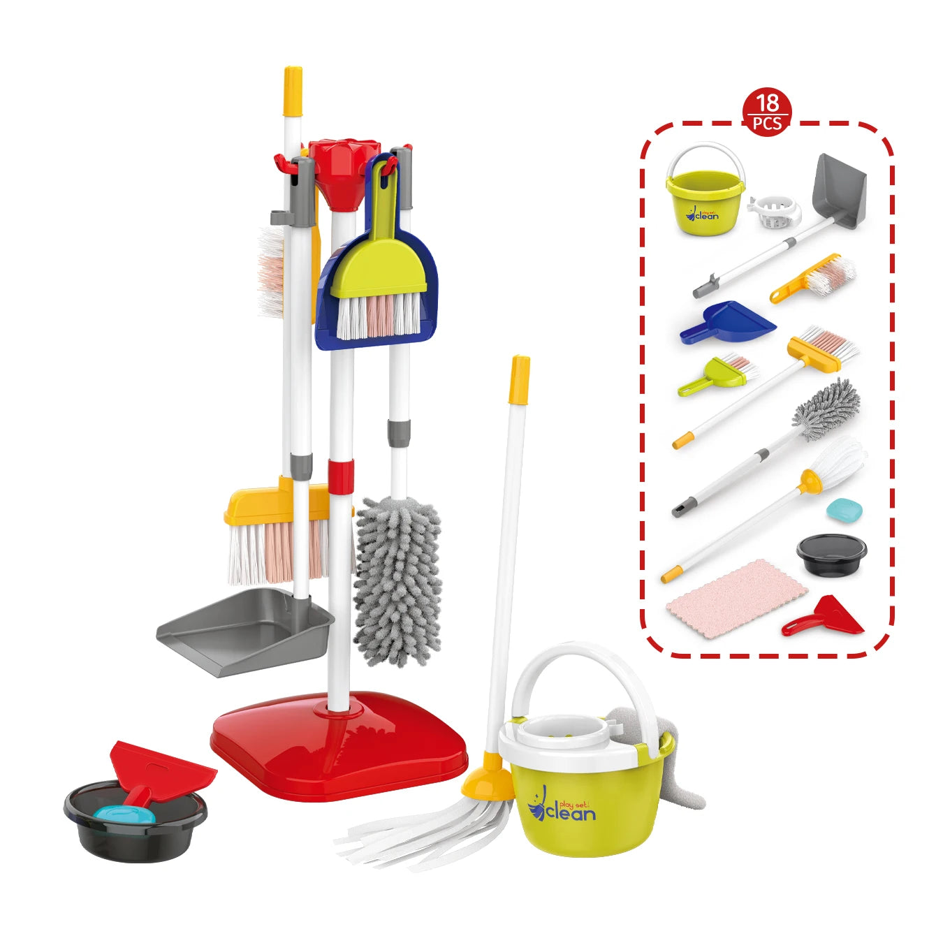 Children's simulation cleaning toys Cleaning vacuum cleaner dustpan tool set