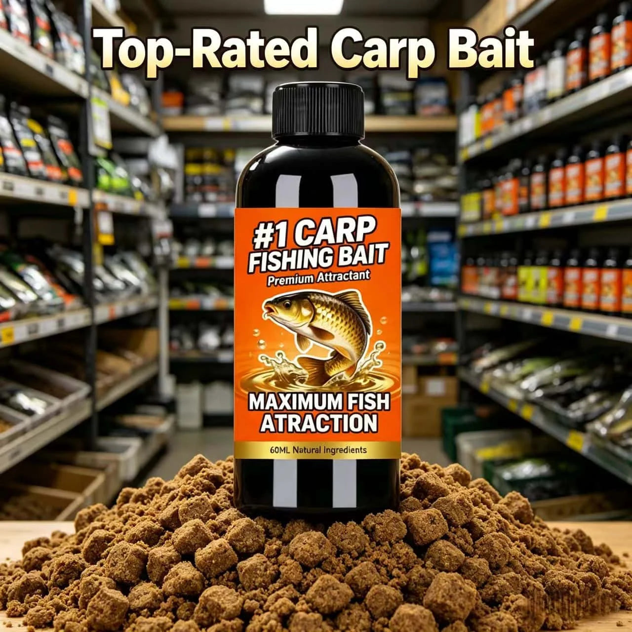 2026 New #1 CARP Fishing Bait Premium Attractant – Natural Ingredients 60ml for Maximum Fish Attraction, Top-Rated Carp Bait