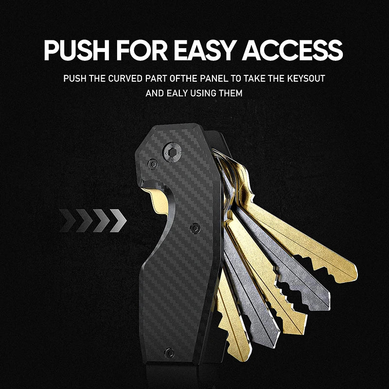 Compact Key Organizer Keychain – Holds 1-6 Keys, Minimalist Key Holder for Men and Women