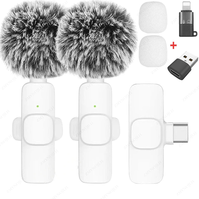 New Wireless Lavalier Microphone Portable Audio Video Recording Mini Microphone