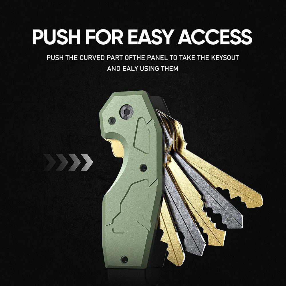 Compact Key Organizer Keychain – Holds 1-6 Keys, Minimalist Key Holder for Men and Women