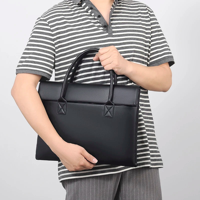 Large Capacity Laptop Bag - Stylish and Durable Briefcase with Multiple Compartments for Daily Essentials and Laptop Accessories