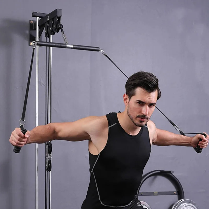 Straight Rod with Bearing Ring High Lower Rod Fitness Equipment Accessories Weight Training Rod Handle Grip Puller Elastic Band