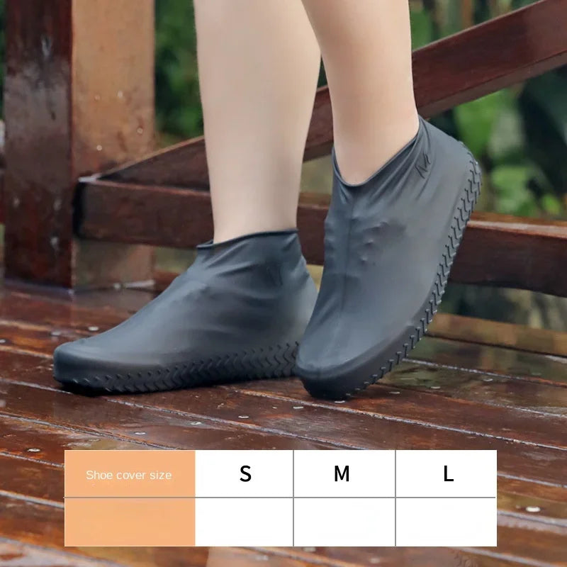 Reusable Waterproof Rain Shoes Covers Silicone Outdoor Rain Boot Overshoes Walking Shoes Accessories Reusable Shoe Cover