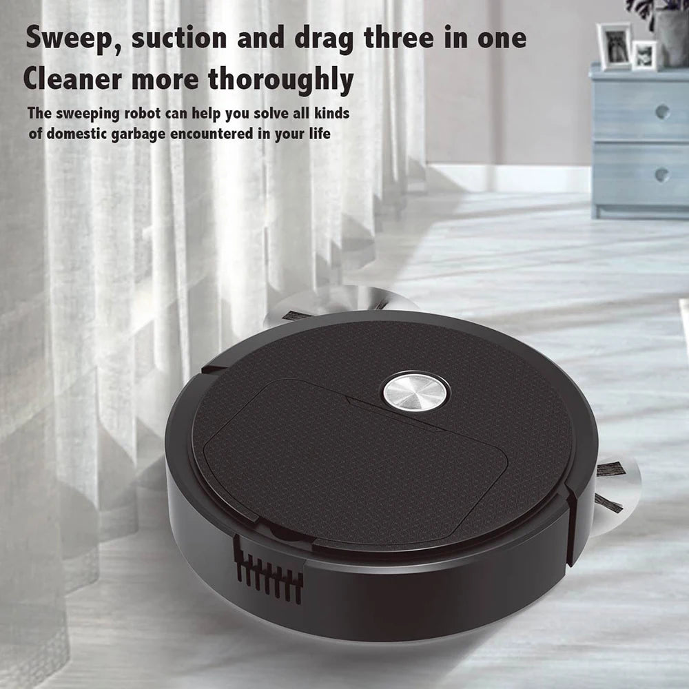 NEW 3 In 1 Smart Sweeping Robot Home Mini Sweeper Sweeping,Vacuuming Wireless Vacuum