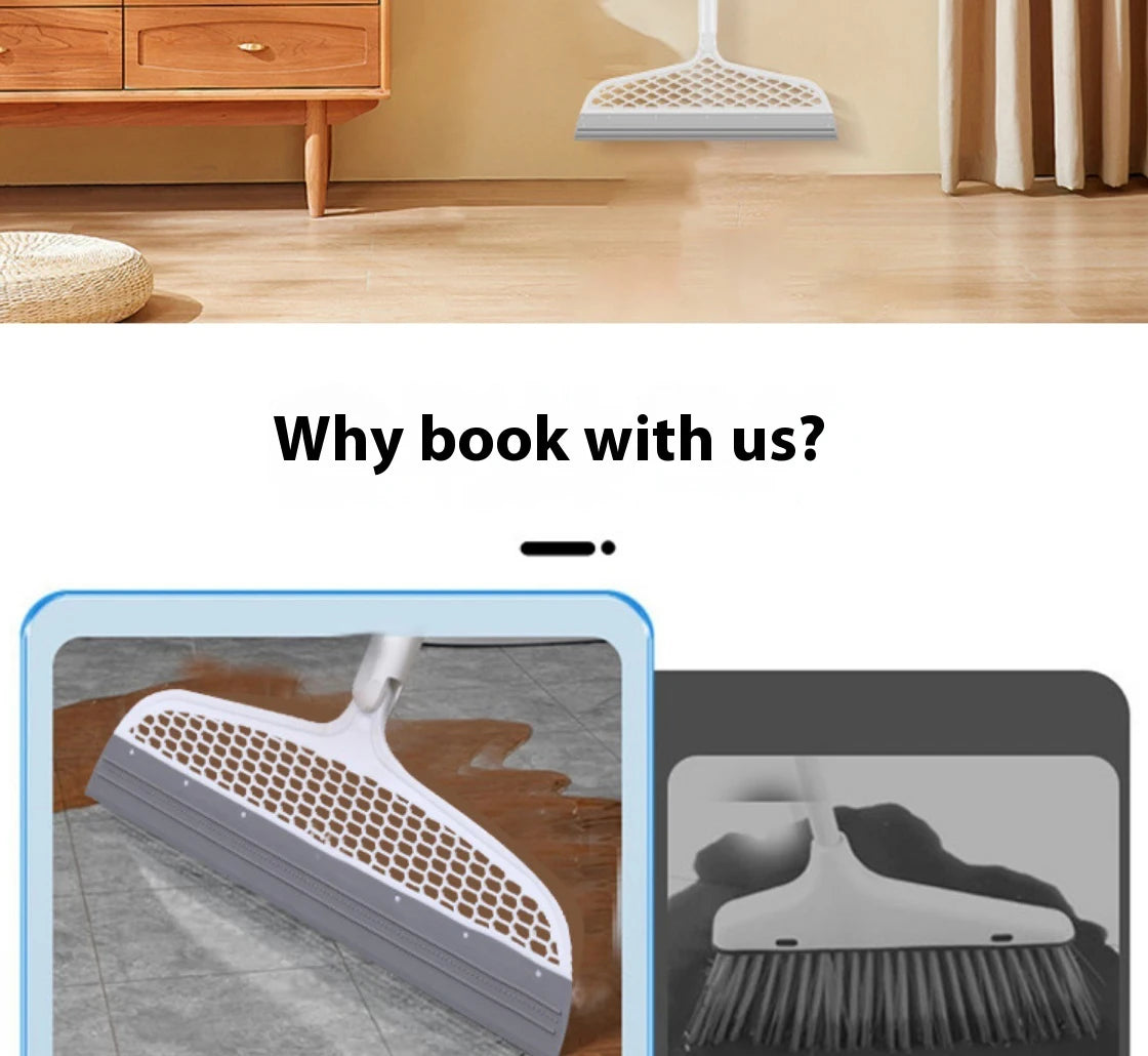 Silicone Scraper Broom Magic Wiper High Place Glass Wiper Floor Mop Household Splicing Cleaning Broom Bathroom Sweeping Water