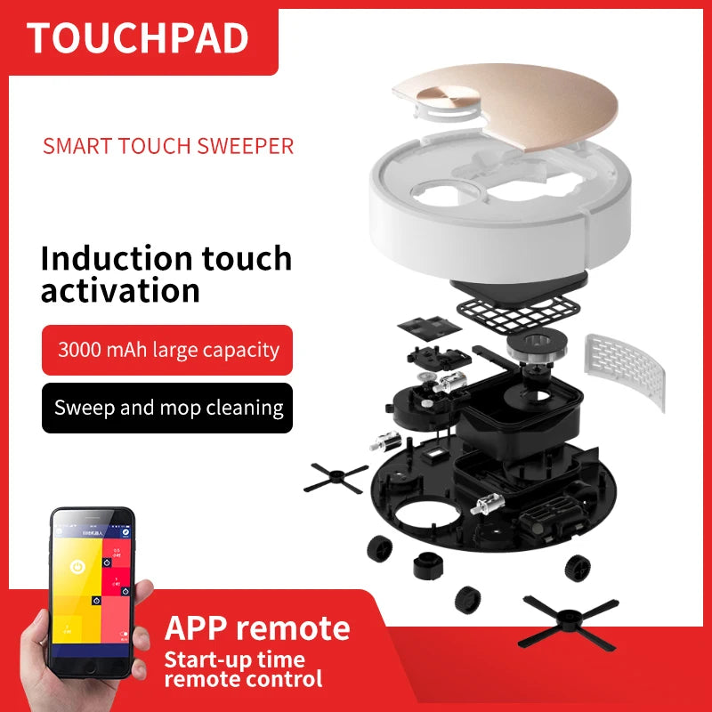 New ES06 Robot Vacuum Cleaner APP Wireless Cleaning Machine Smart Remote Control  Sweeping Floor