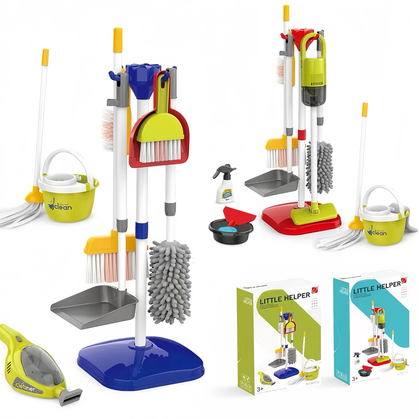 Children's simulation cleaning toys Cleaning vacuum cleaner dustpan tool set
