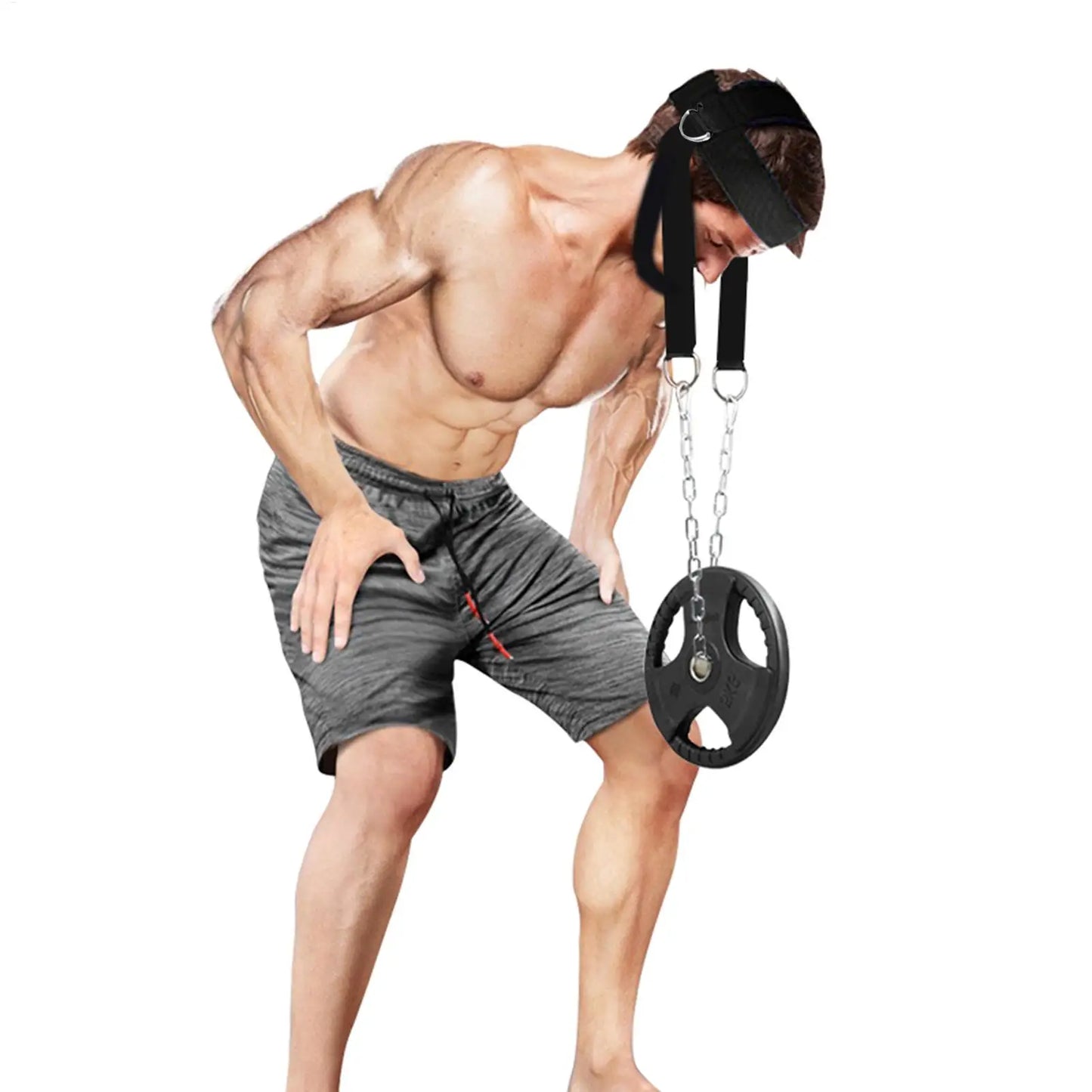 Adjustable Head Neck Trainer Neck Exerciser Head Harness Weight Lifting Belt Head Training Belt For Fitness Head Injury Recovery