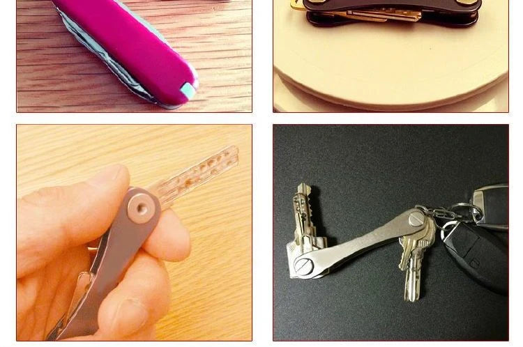 Key Chain Wallet Metal Aluminum Key Box Compact Clip Storage Outdoor Keychain Compact Decorative Key Organizer Holder Outdoor