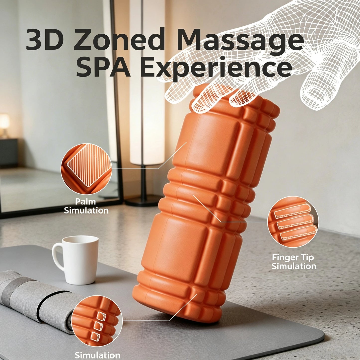 Yoga Column Foam Fitness Pilates Back Muscle Massage Roller Gym Home Myofascial Release The Grid Body Relaxation
