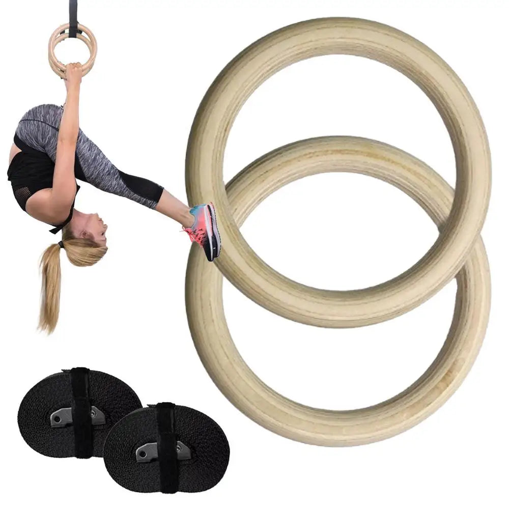 Gym Rings For Men Non-slip Fitness Rings Home Fitness Equipment Sturdy Exercise Rings Pull Up Ring For Pull-Ups Gymnastics