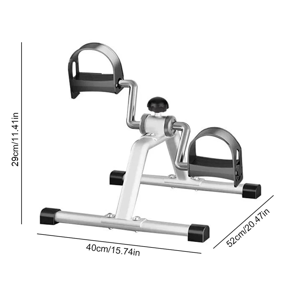 Folding Portable Stationary Exercise Bike with Adjustable Resistance Cycle Pedal Exerciser for Indoor Physical Therapy