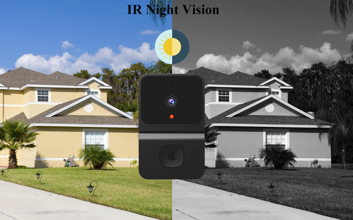 Wireless Doorbell WiFi Outdoor HD Camera Security Door Bell Night Vision Video Intercom Voice Change