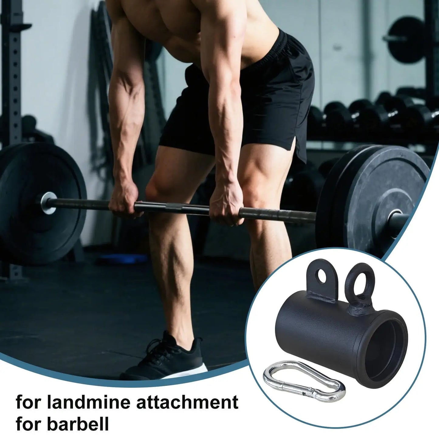 Fitness T Bar Barbell Sleeve Portable Landmine Bar Sleeve T Bar Rowing Hard Pull Sleeve Handle Puller Holder Fitness Equipment