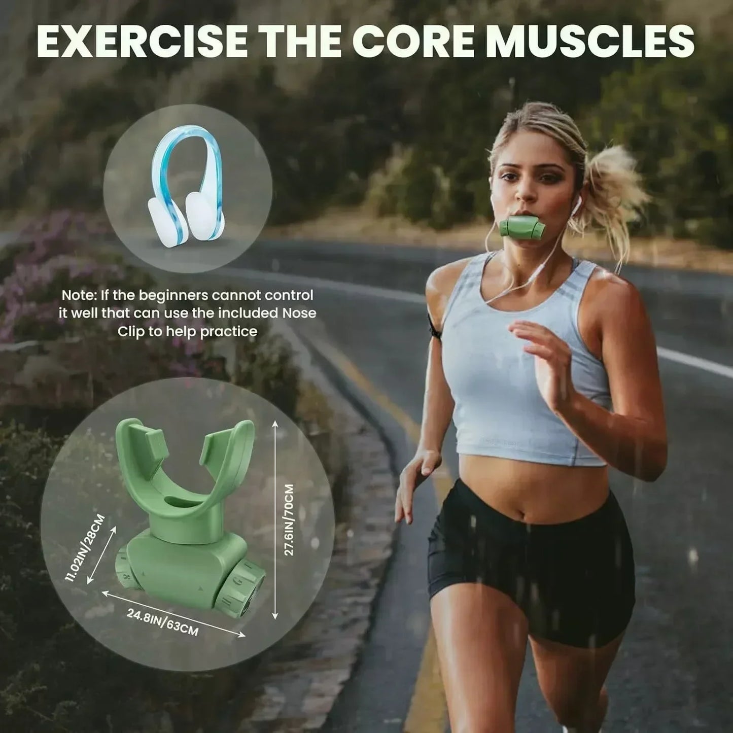 Silicone Respiratory Trainer Lung Ventilator Fitness Equipment High-altitude Respiratory Training Tools for Exercise